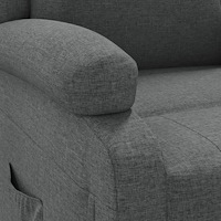 vidaXL Reclinerfåtölj mörkgrå tyg