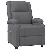 vidaXL Massagefåtölj antracit konstläder