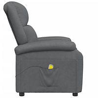 vidaXL Massagefåtölj antracit konstläder