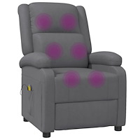 vidaXL Massagefåtölj antracit konstläder