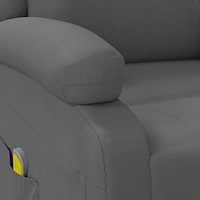 vidaXL Massagefåtölj antracit konstläder
