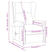 vidaXL Reclinerfåtölj svart tyg