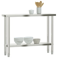vidaXL Arbetsbord 110x30x85 cm rostfritt stål