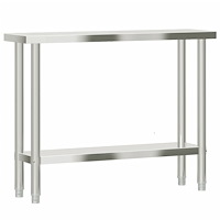 vidaXL Arbetsbord 110x30x85 cm rostfritt stål
