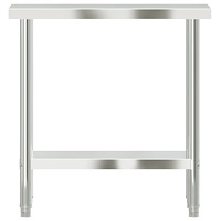 vidaXL Arbetsbord 82,5x30x85 cm rostfritt stål