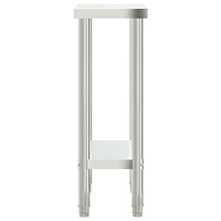vidaXL Arbetsbord 82,5x30x85 cm rostfritt stål