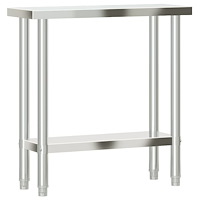 vidaXL Arbetsbord 82,5x30x85 cm rostfritt stål