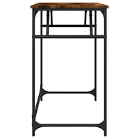 vidaXL Skrivbord rökfärgad ek 100x45x76 cm trä pulverlackerat stål