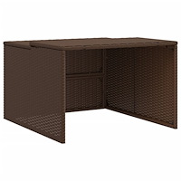vidaXL Garage för robotgräsklippare brun 86x90x52/57 cm konstrotting