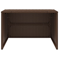 vidaXL Garage för robotgräsklippare brun 86x90x52/57 cm konstrotting