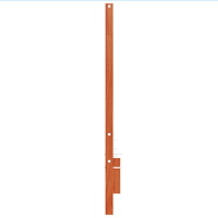 vidaXL Huvudgavel vaxbrun 135 cm massiv furu
