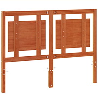 vidaXL Huvudgavel vaxbrun 135 cm massiv furu