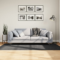 vidaXL Matta IZA kort lugg skandinavisk look antracit 100x200 cm