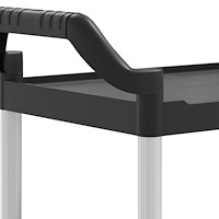 vidaXL Rullvagn 2 nivåer svart 81x41x92 cm aluminium