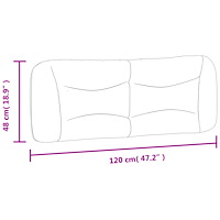 vidaXL Dyna till huvudgavel cappuccino 120 cm konstläder