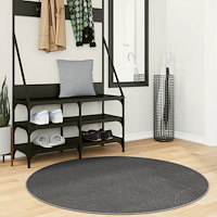 vidaXL Matta IZA kort lugg skandinavisk look antracit Ø 120 cm
