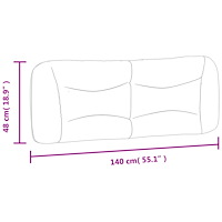 vidaXL Dyna till huvudgavel ljusgrå 140 cm tyg