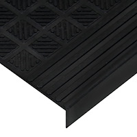vidaXL Trappstegsmattor 10 st 25x75 cm gummi