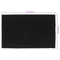 vidaXL Dörrmatta svart 50x80 cm tuftad kokos