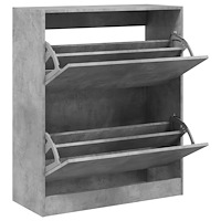 vidaXL Skohylla betonggrå 80x34x96,5 cm konstruerat trä