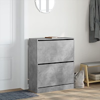 vidaXL Skohylla betonggrå 80x34x96,5 cm konstruerat trä