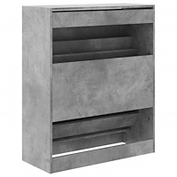 vidaXL Skohylla betonggrå 80x34x96,5 cm konstruerat trä