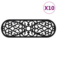 vidaXL Trappstegsmattor 10 st 25x75 cm gummi