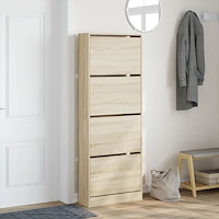 vidaXL Skohylla sonoma-ek 60x21x163,5 cm konstruerat trä