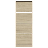 vidaXL Skohylla sonoma-ek 60x21x163,5 cm konstruerat trä