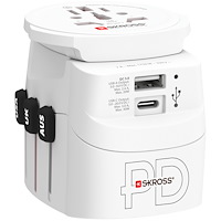 SKROSS Världsreseadapter PRO Light USB AC30PD World PD 30W Jordad