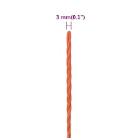 vidaXL Rep orange 3 mm 50 m polypropylen