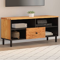 vidaXL Tv-bänk 100x33x46 cm massivt akaciaträ