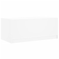 vidaXL Soffbord med glasdörrar vit 102x50x42 cm