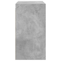 vidaXL Sidoskåp med glasdörrar betonggrå 68x37x68,5 cm