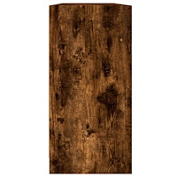 vidaXL Bokhylla med dörrar rökfärgad ek 204x37x75 cm konstruerat trä