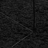 vidaXL Ryamatta PAMPLONA lång lugg modern svart 160x160 cm
