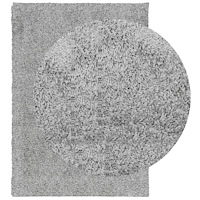 vidaXL Ryamatta PAMPLONA lång lugg modern grå 120x170 cm