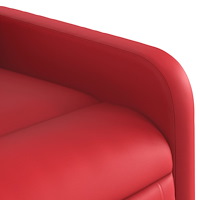 vidaXL Reclinerfåtölj med uppresningshjälp röd konstläder