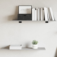 vidaXL Vägghyllor 4 st grå sonoma 80x20x1,5 cm konstruerat trä
