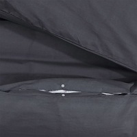 vidaXL Bäddset svart 200x200 cm bomull