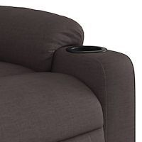 vidaXL Elektrisk reclinerfåtölj med uppresningshjälp brun tyg