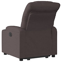 vidaXL Elektrisk reclinerfåtölj med uppresningshjälp brun tyg