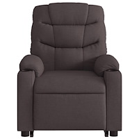 vidaXL Elektrisk reclinerfåtölj med uppresningshjälp brun tyg