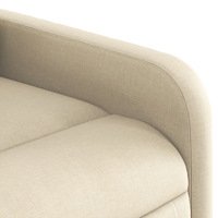 vidaXL Reclinerfåtölj med uppresningshjälp gräddvit tyg