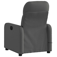 vidaXL Massagefåtölj mörkgrå tyg