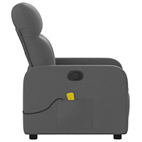 vidaXL Massagefåtölj mörkgrå tyg