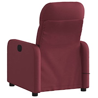 vidaXL Elektrisk massagefåtölj vinröd tyg