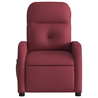 vidaXL Elektrisk massagefåtölj vinröd tyg