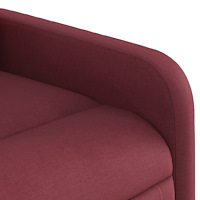vidaXL Massagefåtölj med uppresningshjälp vinröd tyg