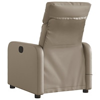 vidaXL Elektrisk massagefåtölj cappuccino konstläder